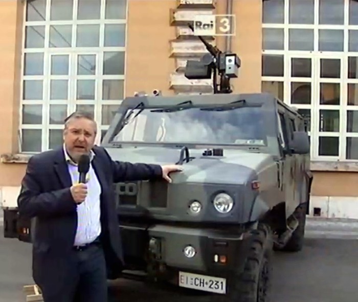 Torretta remotizzata (RCWS) per Browning M2 su IVECO Lince - Polo 
di Mantenimento delle Armi Leggere, Terni